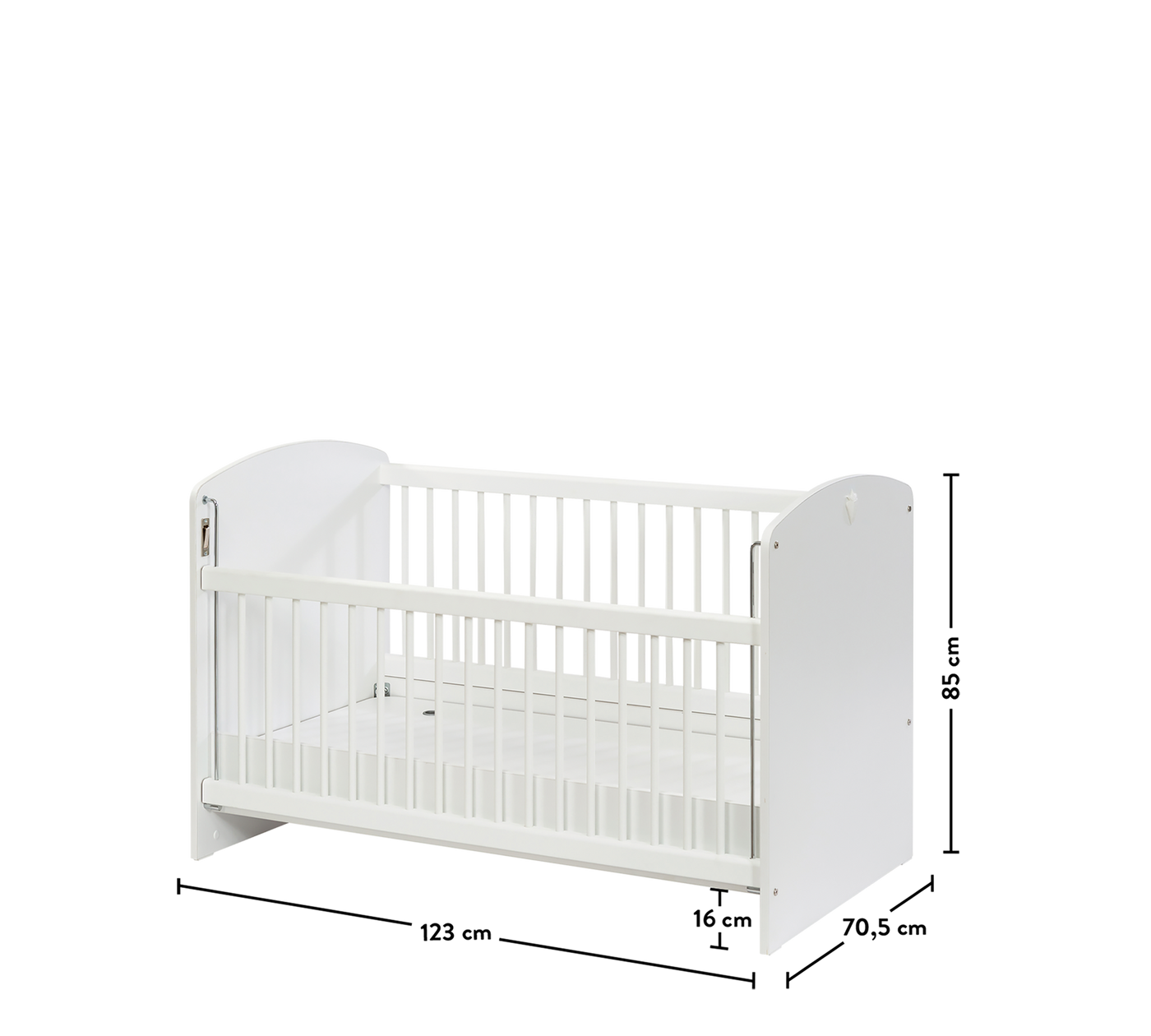Bijeli baby krevetić (60x120 cm)
