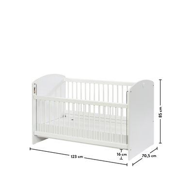 Bijeli baby krevetić (60x120 cm)