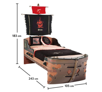 Pirate krevet brod (S - 90x190 cm)