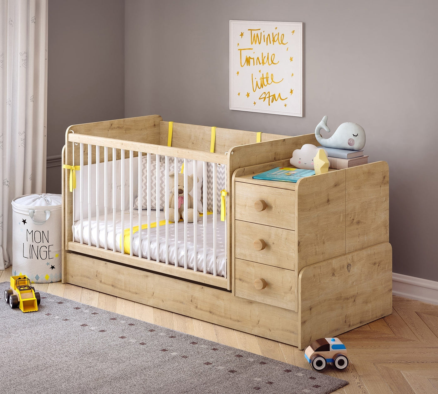 Baby Mocha transformirajući krevetić (Na Ljuljanje ) (70x115-70x160 cm)