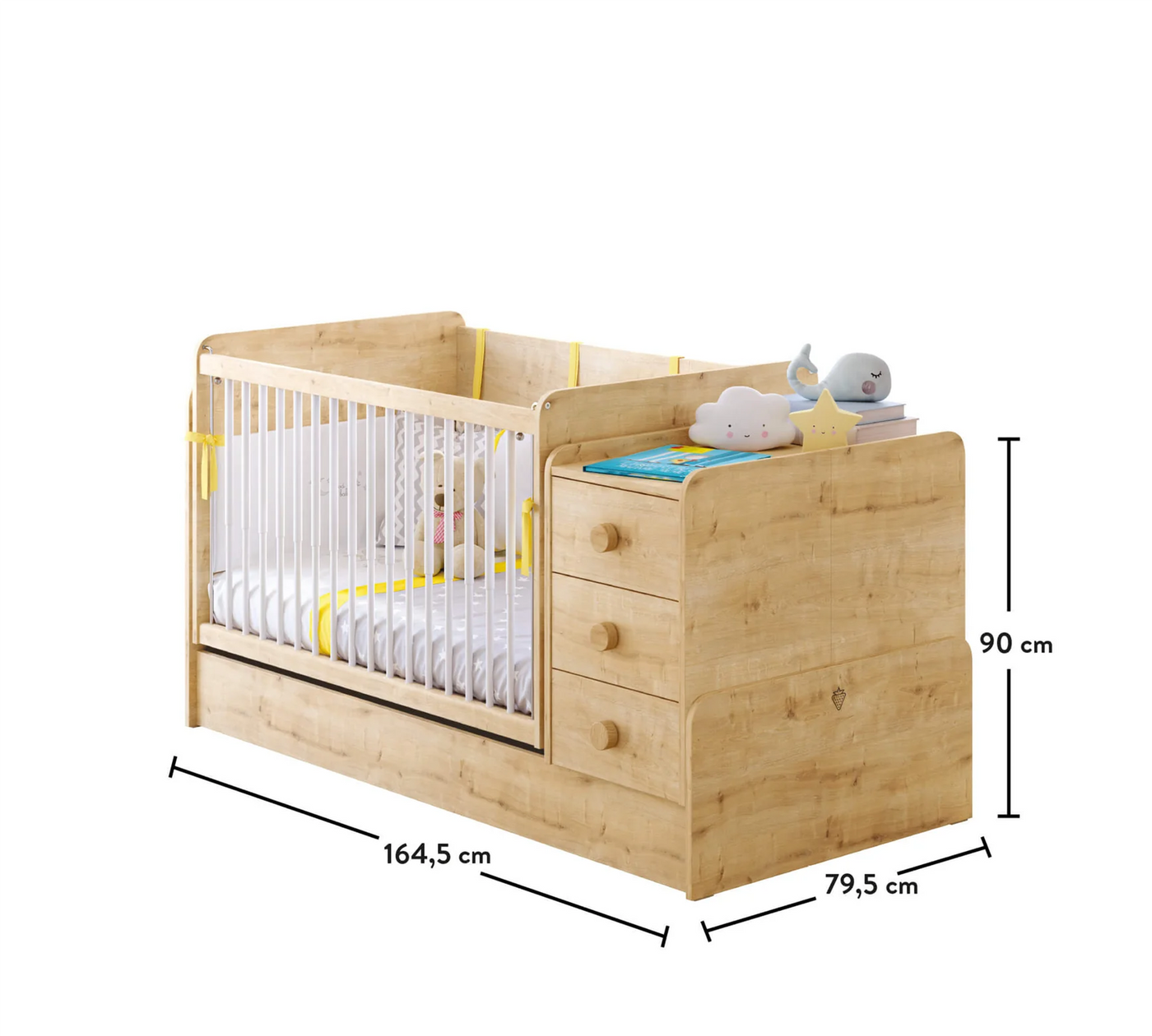 Baby Mocha transformirajući krevetić (Na Ljuljanje ) (70x115-70x160 cm)