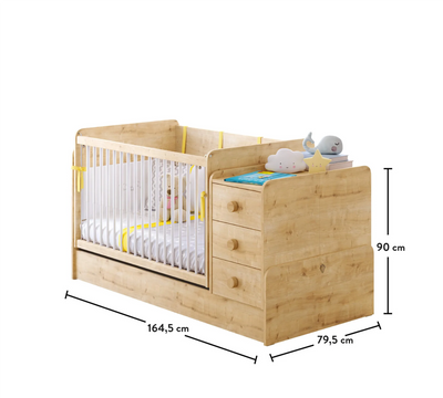 Baby Mocha transformirajući krevetić (Na Ljuljanje ) (70x115-70x160 cm)