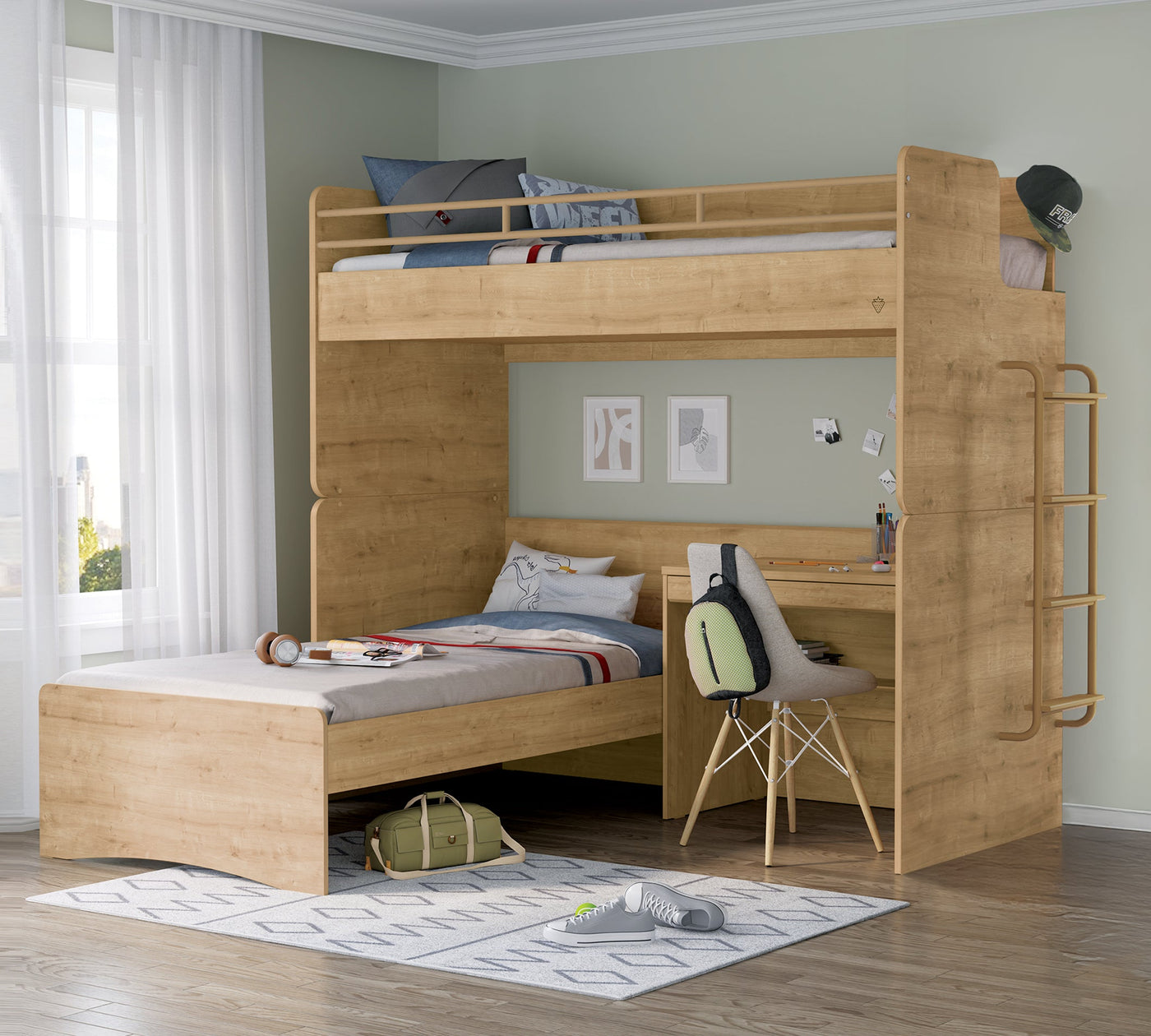 Studio hrast set-8 (90x200 cm)