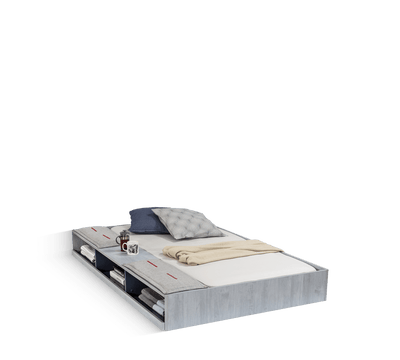 Trio ladica/pomoćni krevet sa pregradama (90x190 cm)