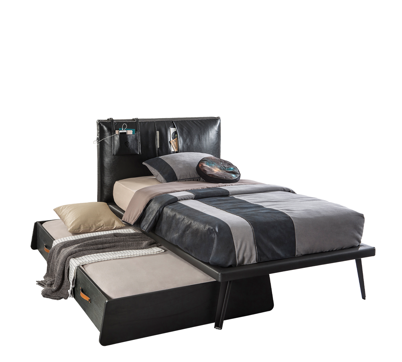 Dark Metal ladica/ pomoćni krevet (90x190 cm)