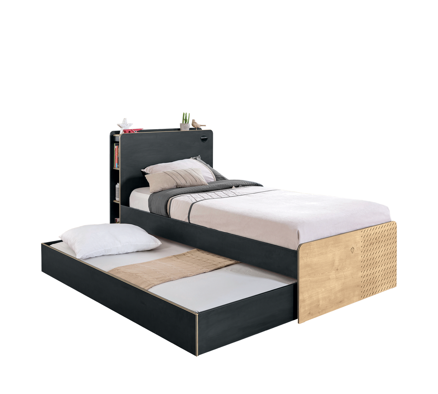 Black ladica/ pomoćni krevet (90x190 cm)