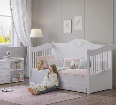 Baby Rustic White promjenjivi krevet za bebe (80x180 cm)