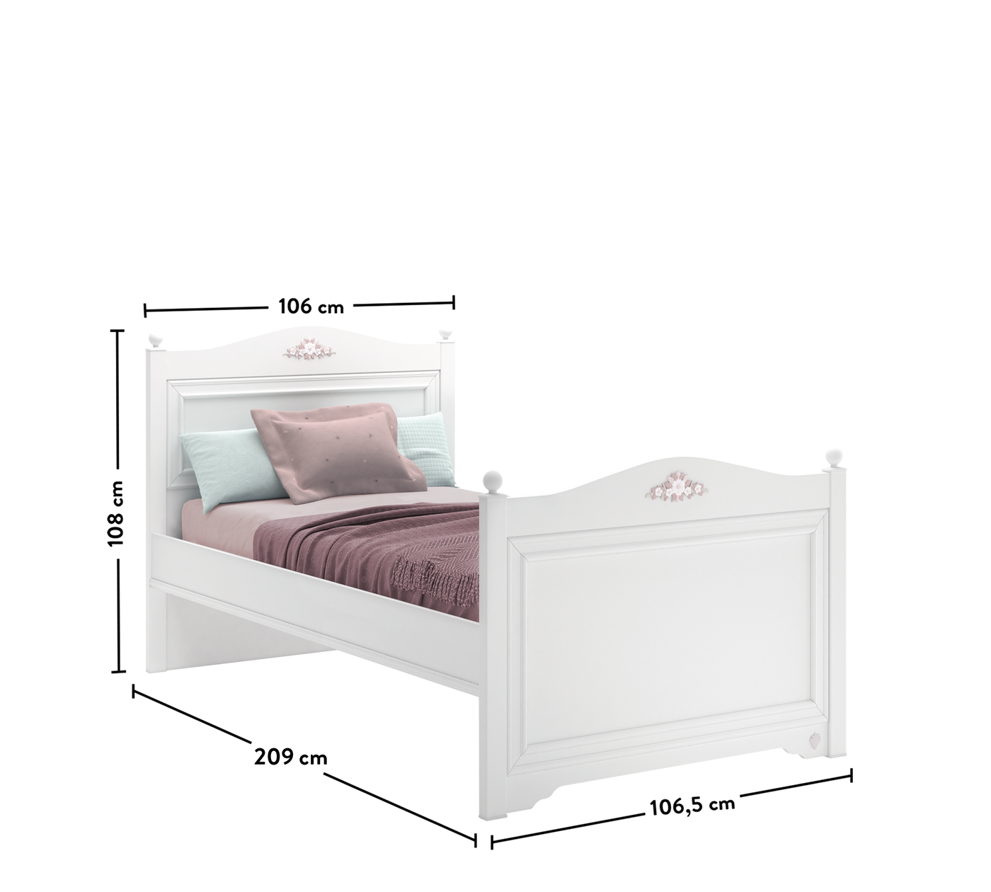 Rustic White krevet