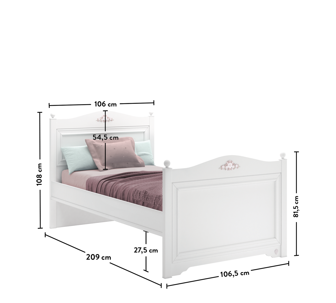 Rustic White krevet
