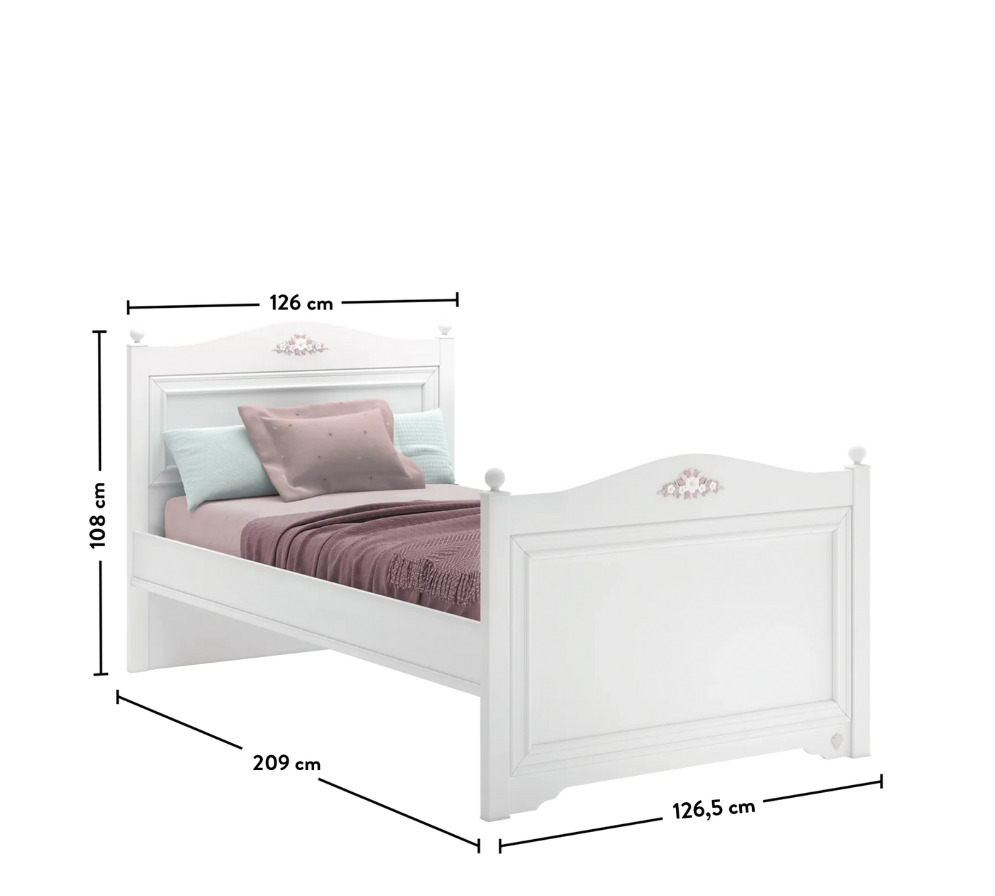 Rustic White krevet
