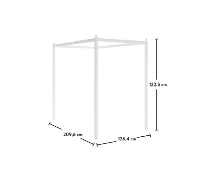 Rustic White konstrukcija za baldahin (120x200 cm)