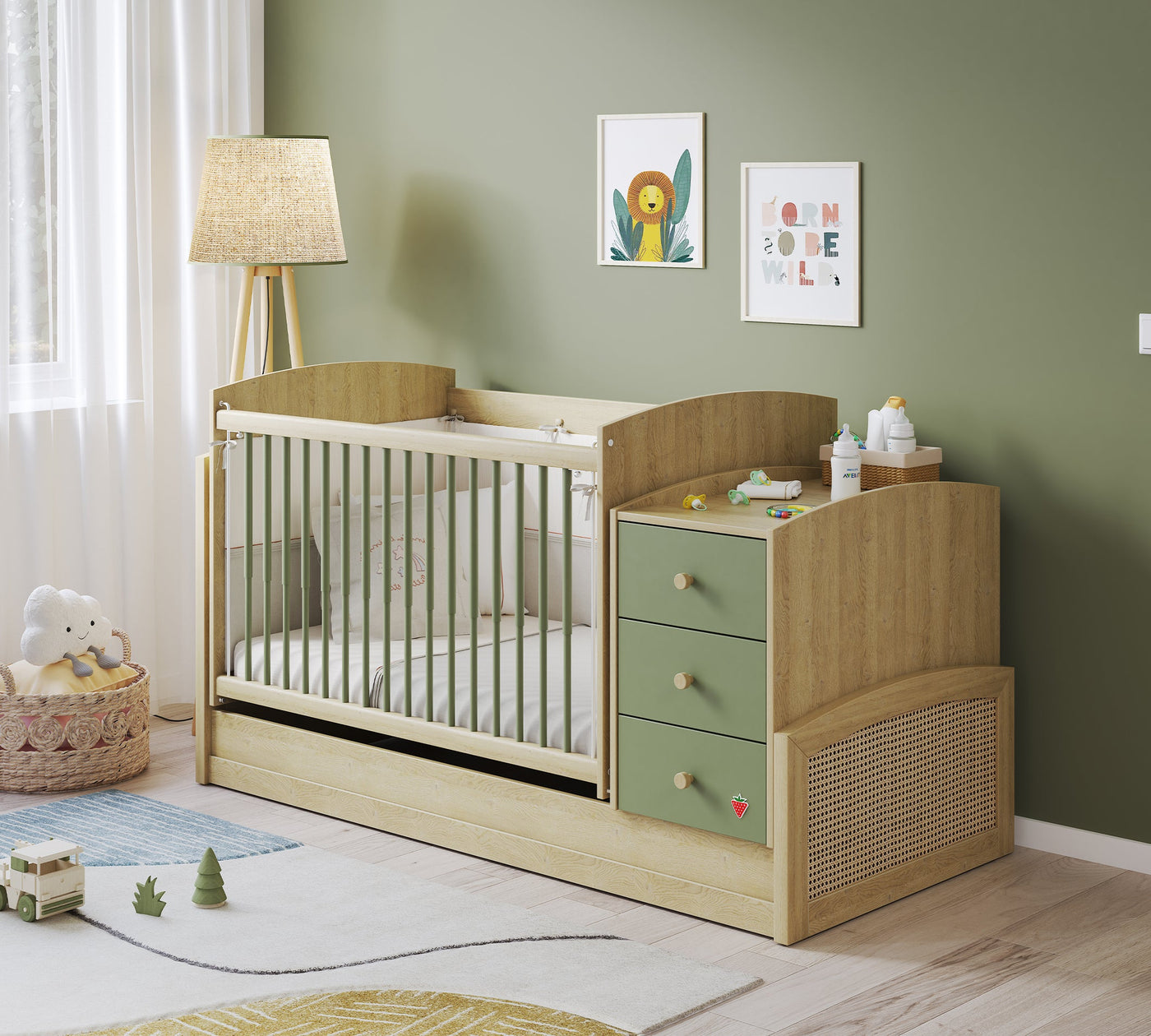 Baby Loof transformirajući krevetić (na ljuljanje) (70x115-70x160 cm)