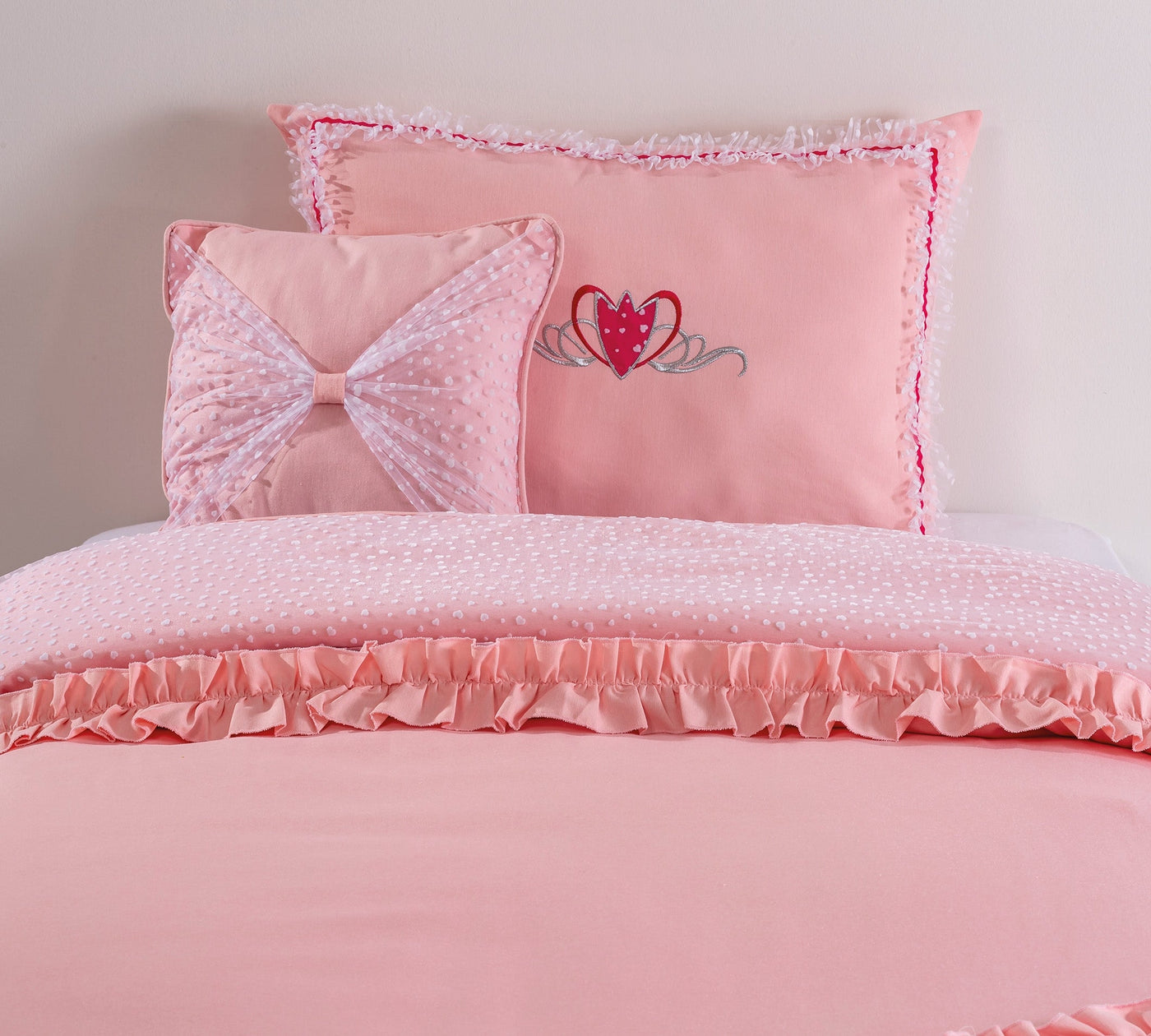 Rosa prekrivač za krevet (90-100 cm)