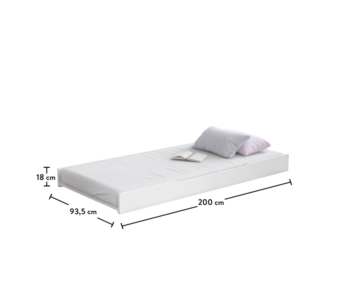 Daybed ladica/ pomoćni krevet (90x200 cm)